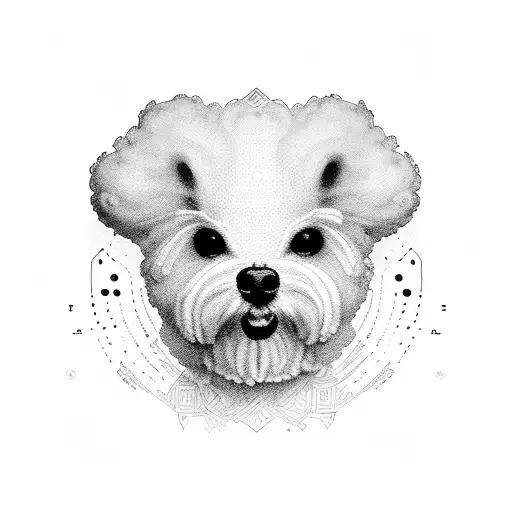 bichon maltes tattoo design idea