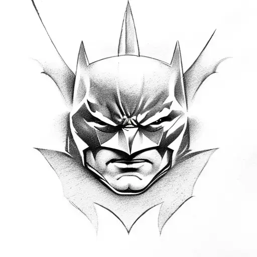 Batman logo with a rose tattoo design idea