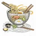ramen bowl tattoo design idea