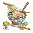 ramen bowl tattoo design idea