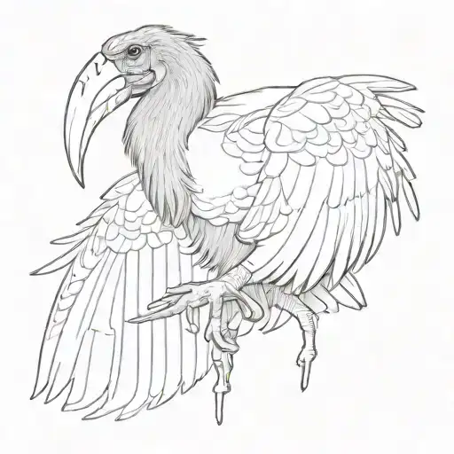 shoebill stork tattoo design idea