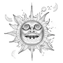 Sun and Moon tattoo design idea