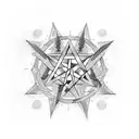 pentagram tattoo design idea