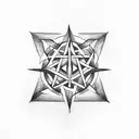 pentagram tattoo design idea