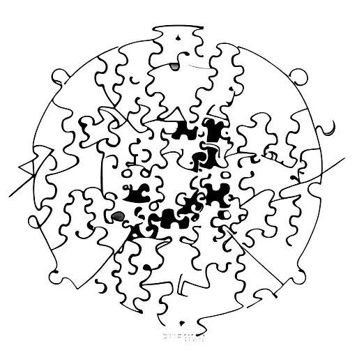 jigsaw falling into place  tattoo design idea