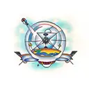 ufo tattoo design idea