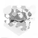 honeycomb hexagons containing scenes in each, Jackson square, rocky mountains, pnw evergreens tattoo design idea