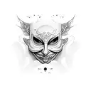 face behind a mask crying and screaming, panic, anxiety, tattoo design  tattoo design idea