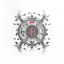 tekkadan logos tattoo design idea