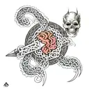 use weapon from elden ring  tattoo design idea