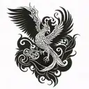 phoenix renaissance evil tattoo design idea
