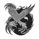 phoenix renaissance evil tattoo design idea