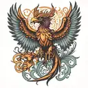 phoenix renaissance evil tattoo design idea