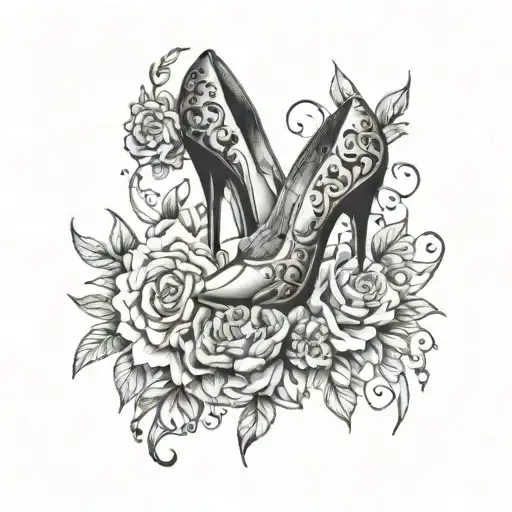 stiletto tattoo design idea