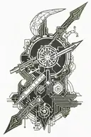 Nier Automata sword geometrical tattoo design idea