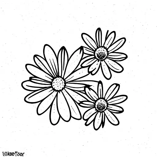 aster and marigold tattoo design idea