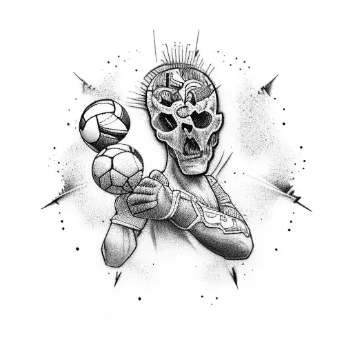 fútbol, voleibol, MTB tattoo design idea