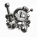 Bomberman tattoo design idea