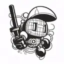 Bomberman tattoo design idea