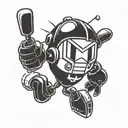 Bomberman tattoo design idea