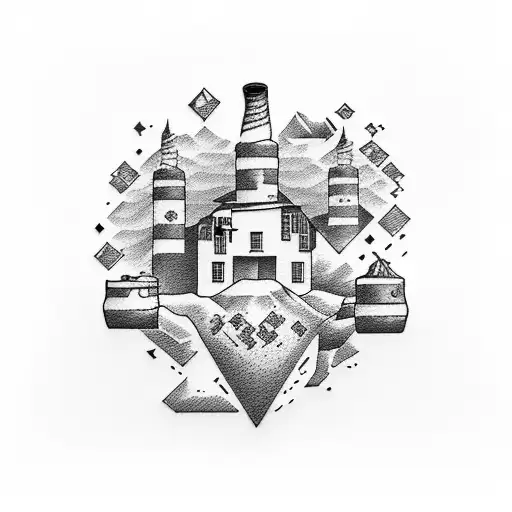  coal mine music  tattoo design idea