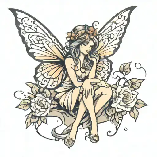 faith fairy tattoo design idea