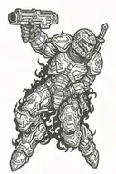 doom slayer mark tattoo design idea