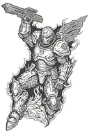 doom slayer mark tattoo design idea