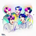BTS  tattoo design idea