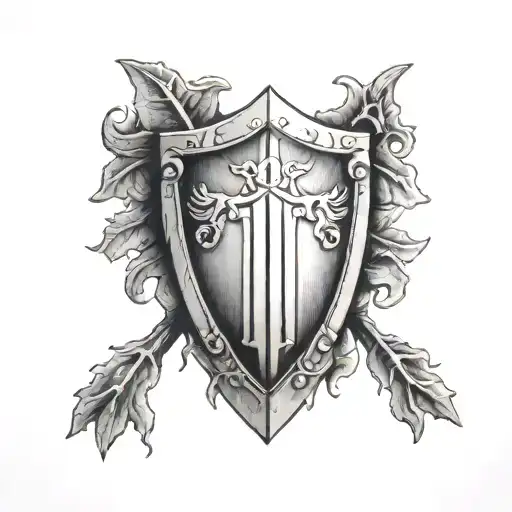 Shield tattoo design idea
