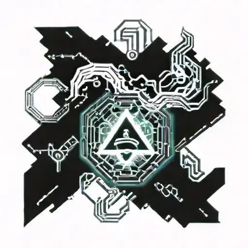 Virgo and Aquarius tattoo design idea