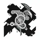 Virgo and Aquarius tattoo design idea