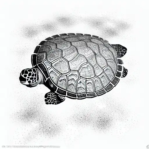 composition turtle underwater sunshine epic 3d coral black n white tattoo design idea