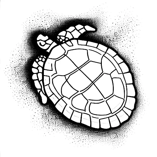 composition turtle underwater sunshine epic 3d coral black n white tattoo design idea