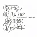 text : A winner is just a dreamer who never gives up tattoo design idea