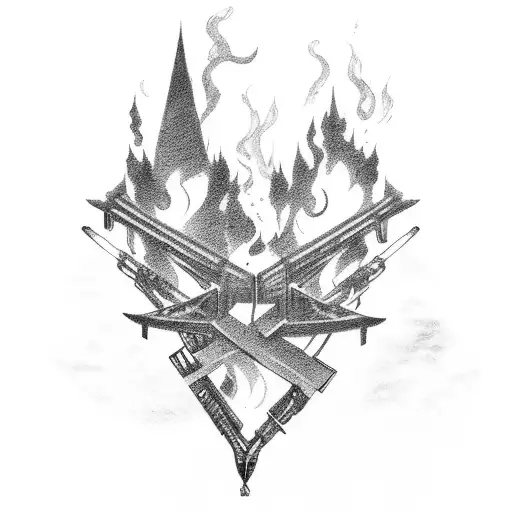 burn the ships tattoo design idea