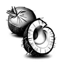 coconut  tattoo design idea