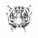 mom tiger with cubs tattoo design idea