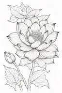 lotus flower blooming tattoo design idea
