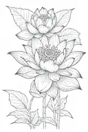 lotus flower blooming tattoo design idea