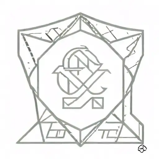 A minimalist tattoo of the Tau Kappa Epsilon logo with a subtle urban background, symbolizing your loyalty to your fraternity and urban exploration tattoo design idea