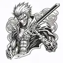 bleach kurosaki ichigo tattoo design idea