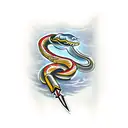Snake Dagger tattoo design idea
