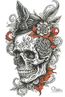 omerta tatto with red tattoo design idea