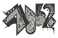 Alana And Gaby INITIALS EJG MADE tattoo design idea