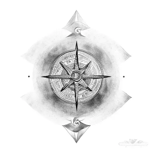 godess Freya with the viking compass tattoo design idea