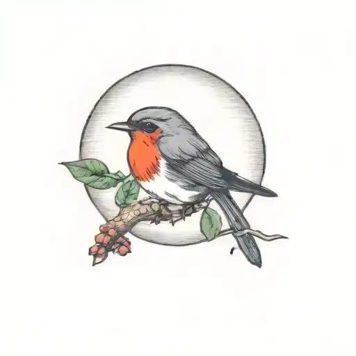 Robin tattoo design idea