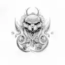 Name Merlin tattoo design idea