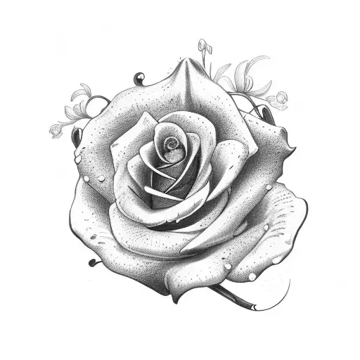 armband with black background and with rose, viola flower, carnation and lily of the valley tattoo design idea