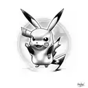 pikachu tattoo design idea